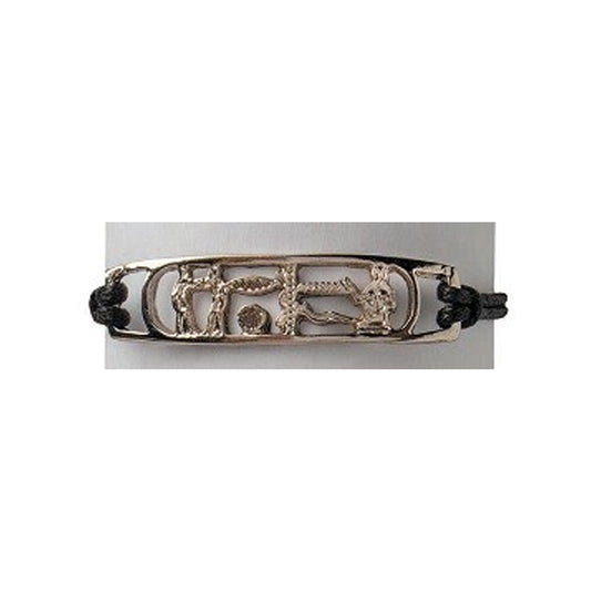 Pewter Cartouche Friendship Bracelet