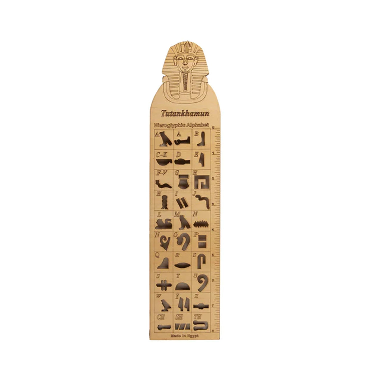 King Tut Wooden Hieroglyphic Stencil/Ruler