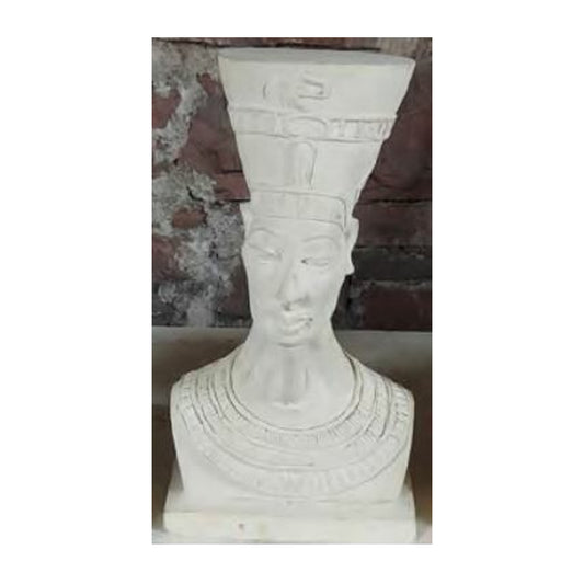 Nefertiti Hand-Carved White Statue