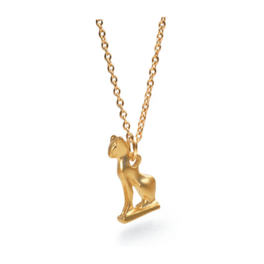 Bastet Cat Gold Necklace