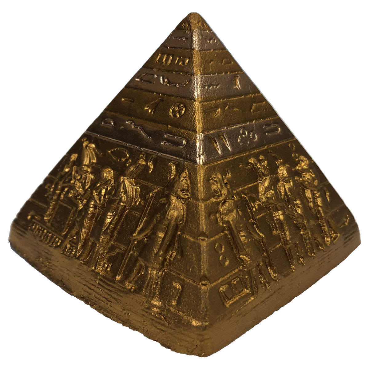 3" Statue - Pyramid Golden Gypsum